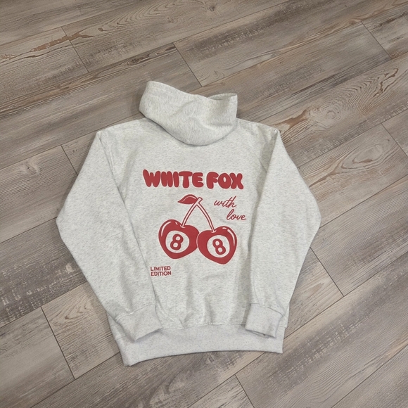 WHITE FOX!! BEST SELLER!! With Love In The Moment Oversized Hoodie Grey Marle - Picture 7 of 12